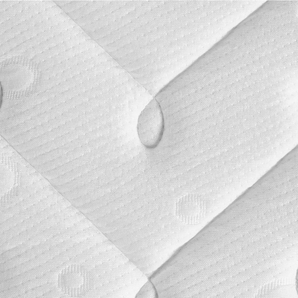 Materasso a molle insacchettate bianco rigido 160 x 200 cm in poliestere con memory foam di raffreddamento con cerniera