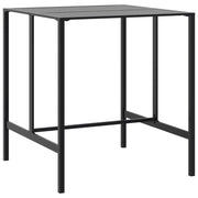 Tavolino da Giardino | Tavolo da Bar Nero 100x100x110 cm Acciaio Verniciato a Polvere