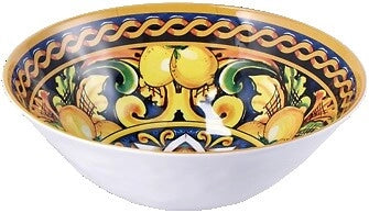 1 Pezzo Insalatiera da Cucina in Melamina Decoro Lemon 36 x 12 cm