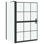 Schermo per Bagno e Doccia Nero e trasparente 80 x 68 x 128 cm CFW4269253