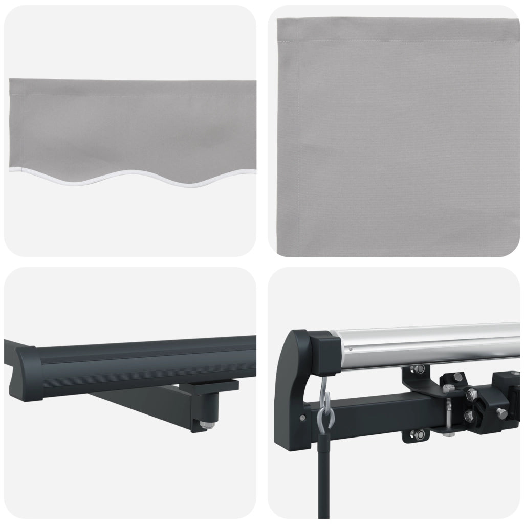 Tenda Retrattile Manuale Grigia Chiara 350x250 cm