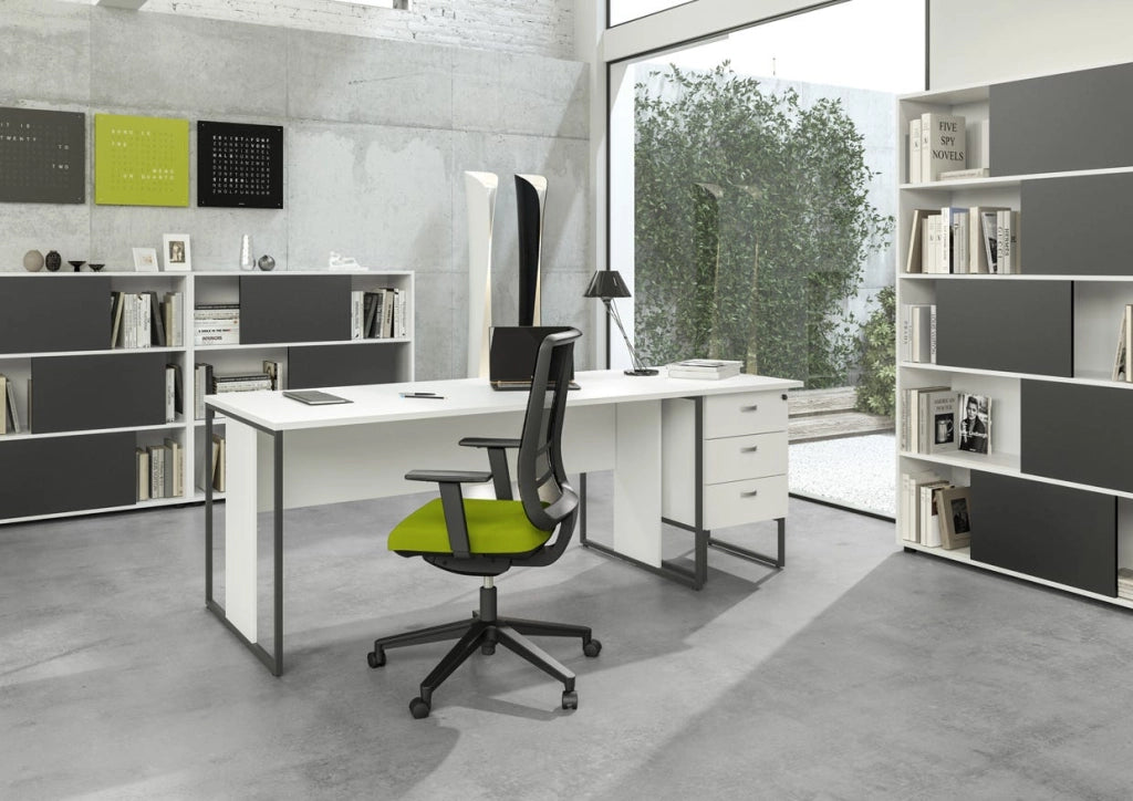 Cassettiera alta complanare con 3 cassetti e top posizionabile in due modi cm. 80x50x74,4h