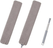 Plumeau estensibile con maniglia telescopica in acciaio inossidabile, stoffa e aspirapolvere estensibili, superficie piana telescopica, asciugabile copertura in microvezzolo per divano letto, mobili, pavimento, pulizia di casa