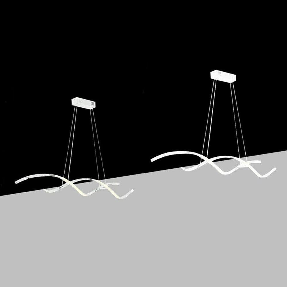 Trade Shop - Lampada Led A Sospensione Moderno Onde Intrecciate 28w 2240lm Cct Luce Variabile B56-3c -