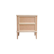 Comodino classico 2 cassetti in legno grezzo l.58 p.38 h.70 - Mobili 2G