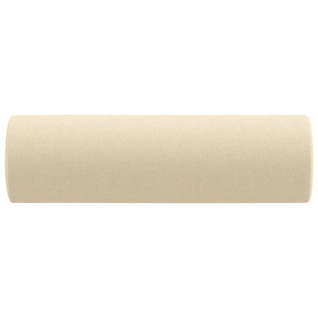 Cuscini Decorativi 2 pz Crema Ø15x50 cm in Tessuto 349503