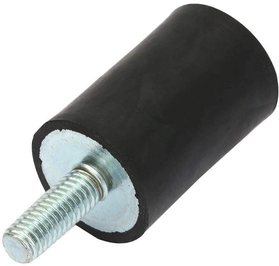 Set anti-vibrazioni 4-dimensioni - Isolatori anti-trazioni in gomma - Adesivi - Isolatori di vibrazioni - Adatti per motori/pompe - Nero/Argento - Elementi di ammortizzazione - Isolatori di trazione