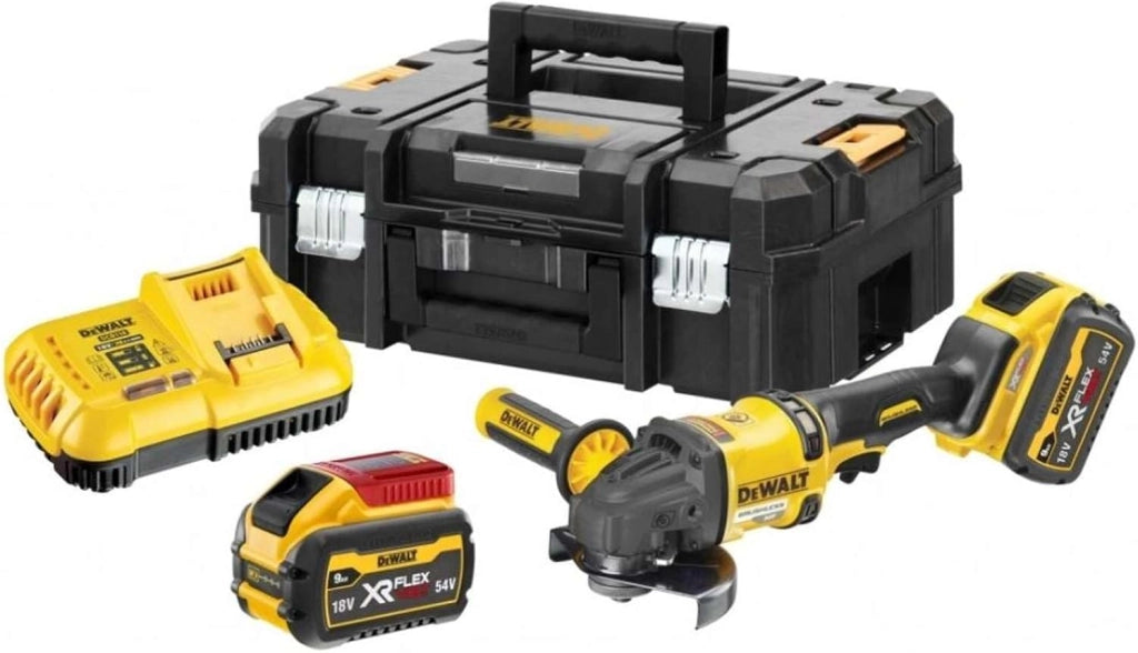 DCG418X2-QW smerigliatrice angolare 125mm 54V FV 2x9Ah Nero Giallo