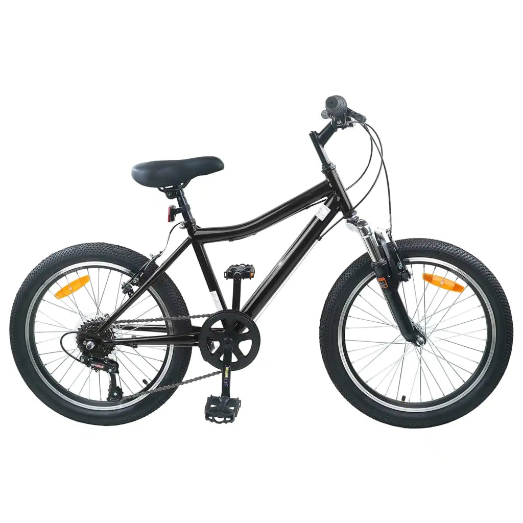 Bicicletta per Bambini 24 Pollici 6-Speed per 8-12 anni Nero