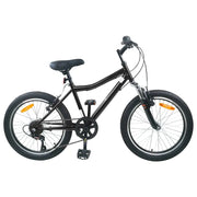 Bicicletta per Bambini 24 Pollici 6-Speed per 8-12 anni Nero