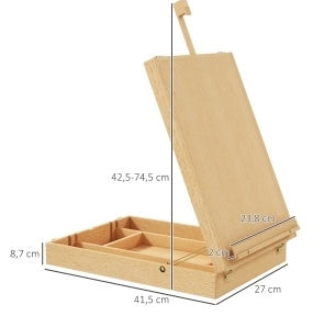 Cavalletto da tavolo pieghevole in legno con vano interno