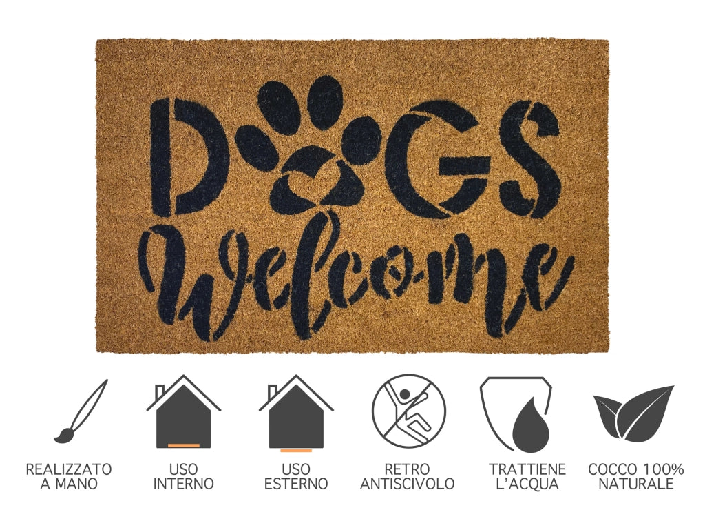 Zerbino Ingresso Casa In Fibra Di Cocco Con Base In Pvc  Dog