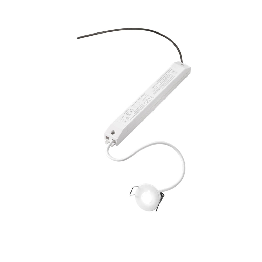 INCASSO LED HELP BIANCO 1,2W 130LM 4000K BATTERIA DI EMERGENZA 3H 3,7X3,7X2,6CM