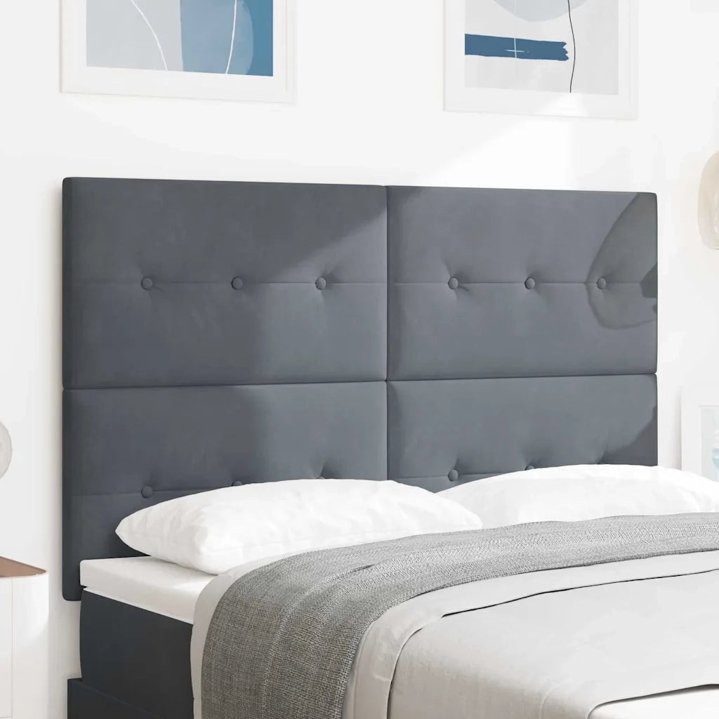 Testiera Grigio scuro 160 cm Velluto 3337842