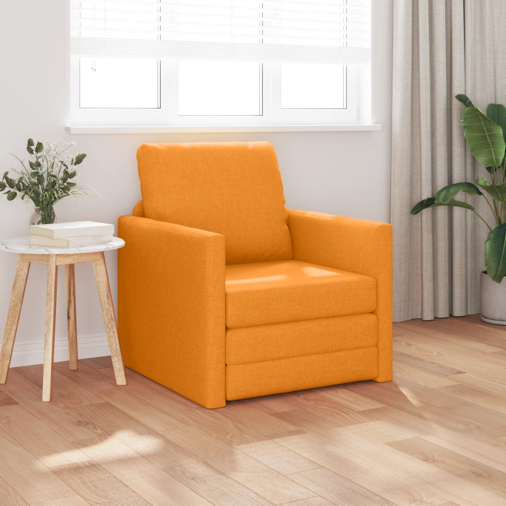 Divano Letto 2-in-1 Giallo Scuro 74x77x81 cm Tessuto