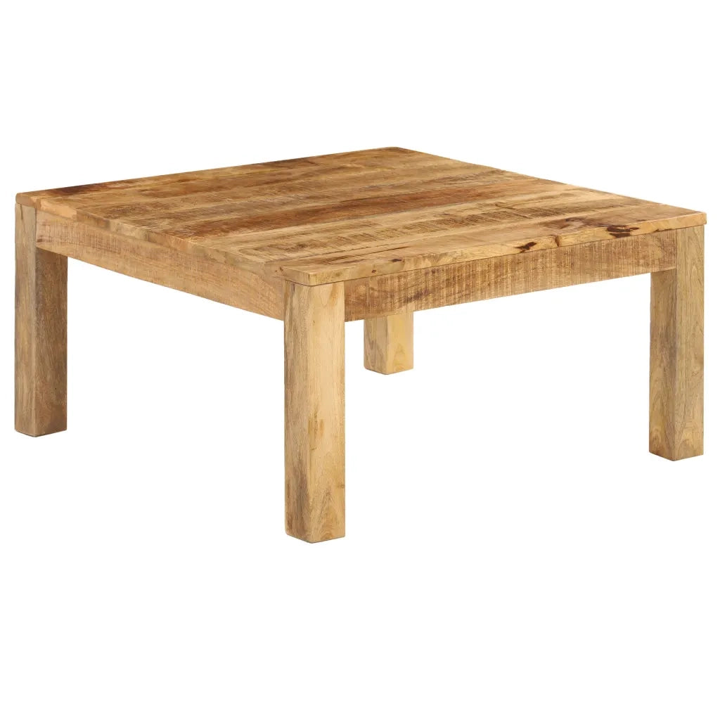 Tavolino da CaffÃ¨ in Legno Massello di Mango 80x80x40cm