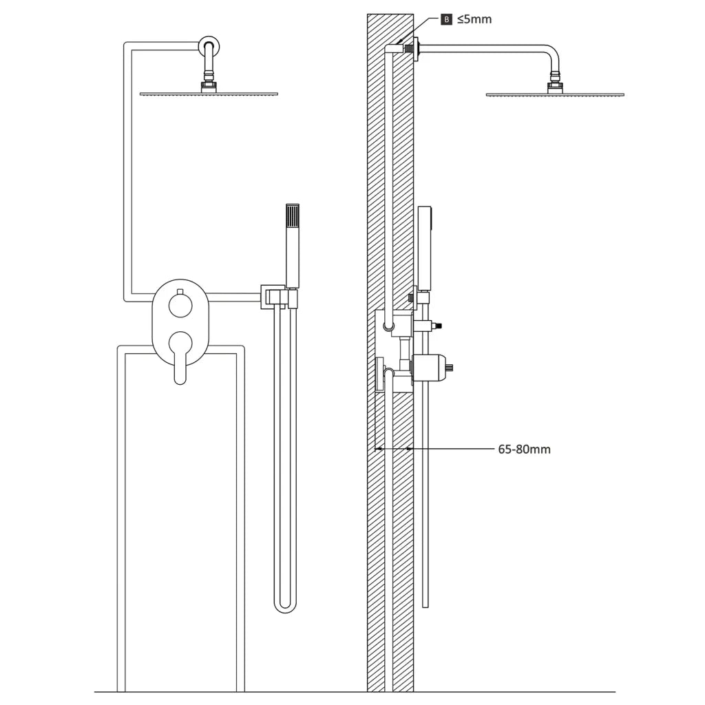 Sistema Doccia in Acciaio Inossidabile 201 Argento CFW1141971