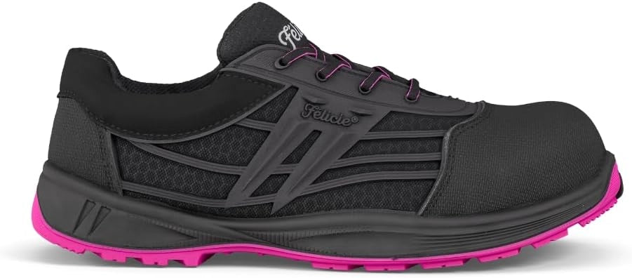 Sneakers di Sicurezza ERIS S3 Sra ESD - Nero e Rosa