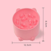 Ciotola per cibo per piccoli animali, protetta da soffocamento, progettata per gatti e cani, protezione del collo, ciotola per cibo per gatti e cani, accessori per animali domestici (rosa)