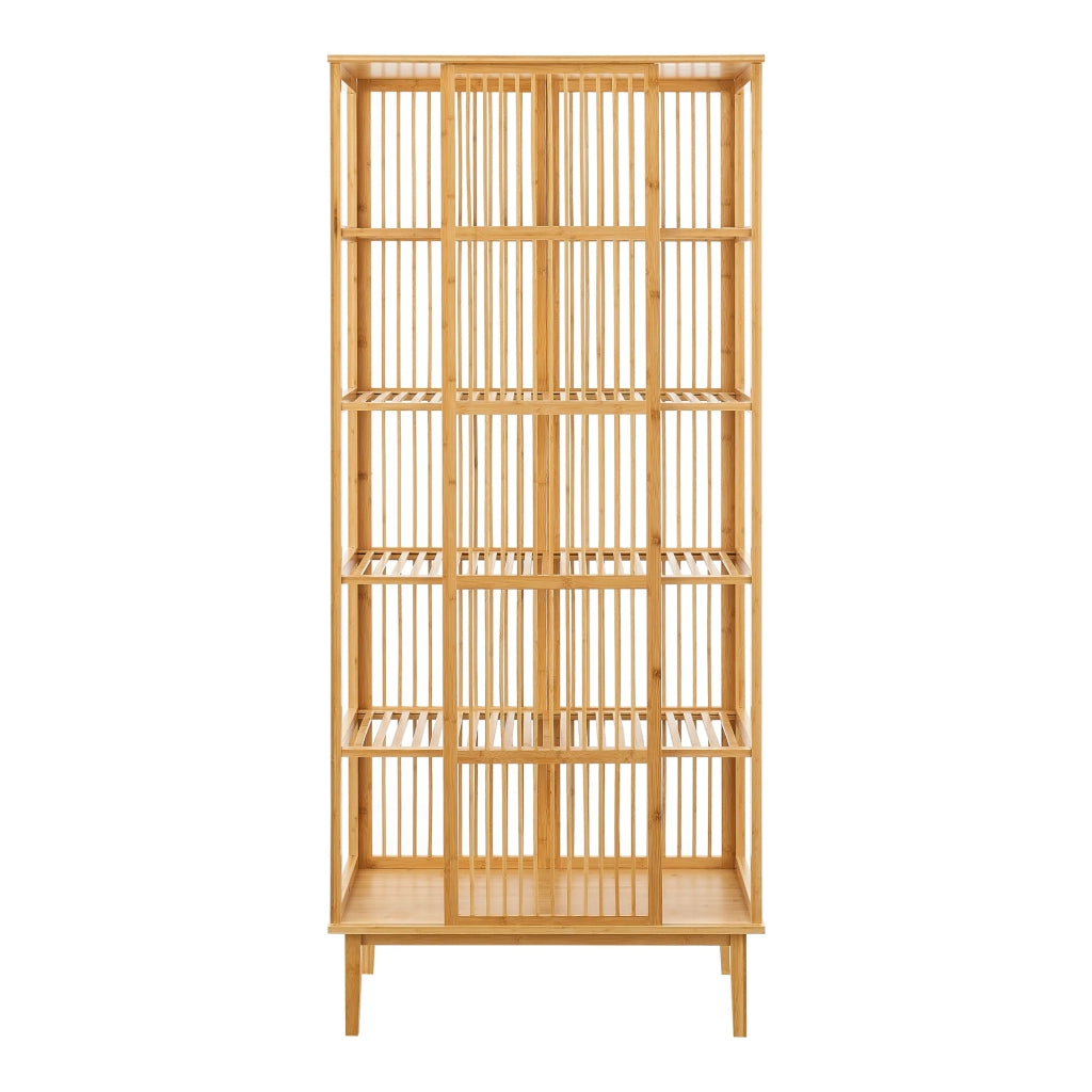 Mensola autoportante in bambù 185 x 80 x 45 cm naturale 03_0006955