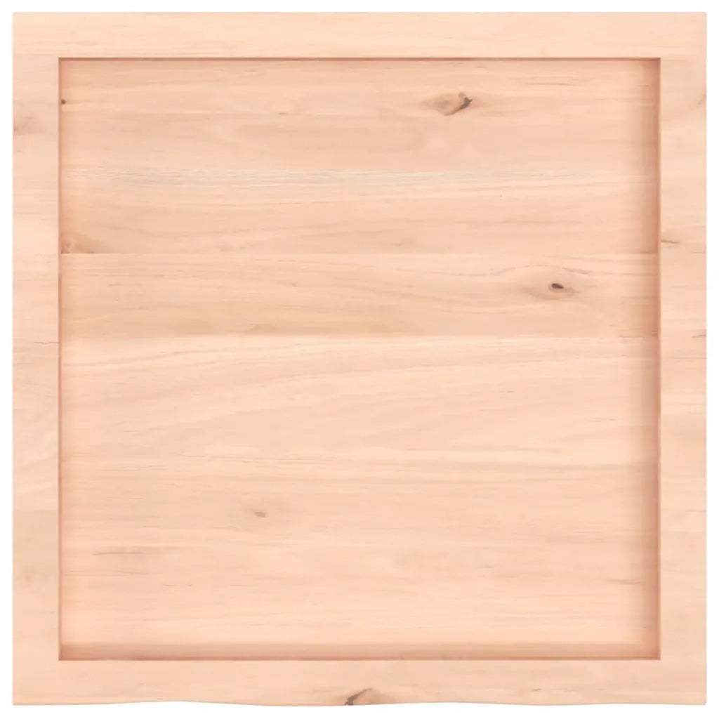 Piano per Tavolo 60x60x(2-6) cm in Rovere Massello Non Trattato