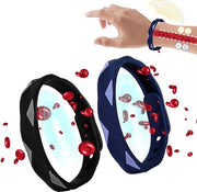 Armband sportivo con ioni negativi - cinturino in silicone regolabile - cinturino magnetico per la detossicazione linfatica - cinturino per polso impermeabile - nero blu.