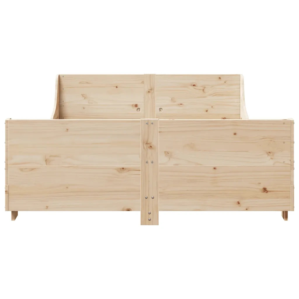 Letto senza Materasso 120x190 cm in Legno Massello di Pino 850785