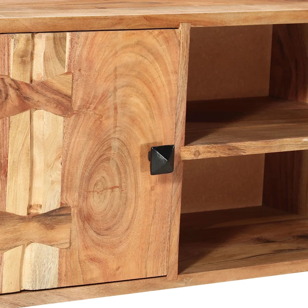Mobile Porta TV 118x30x45 cm in Legno Massello di Acacia 287341