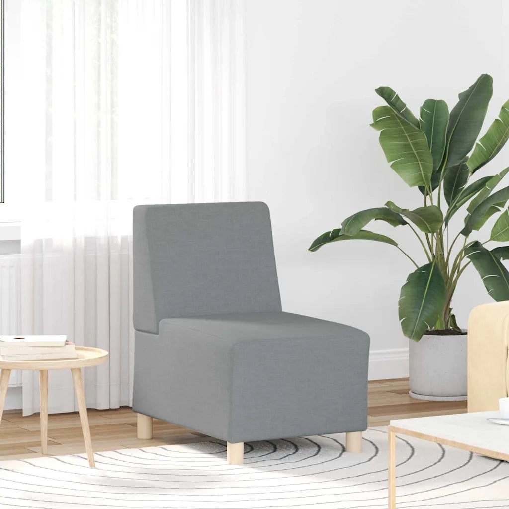 Divano Modulare Senza Braccioli 2 pz-Sofa Modulare-Divanetto Grigio chiaro 411232