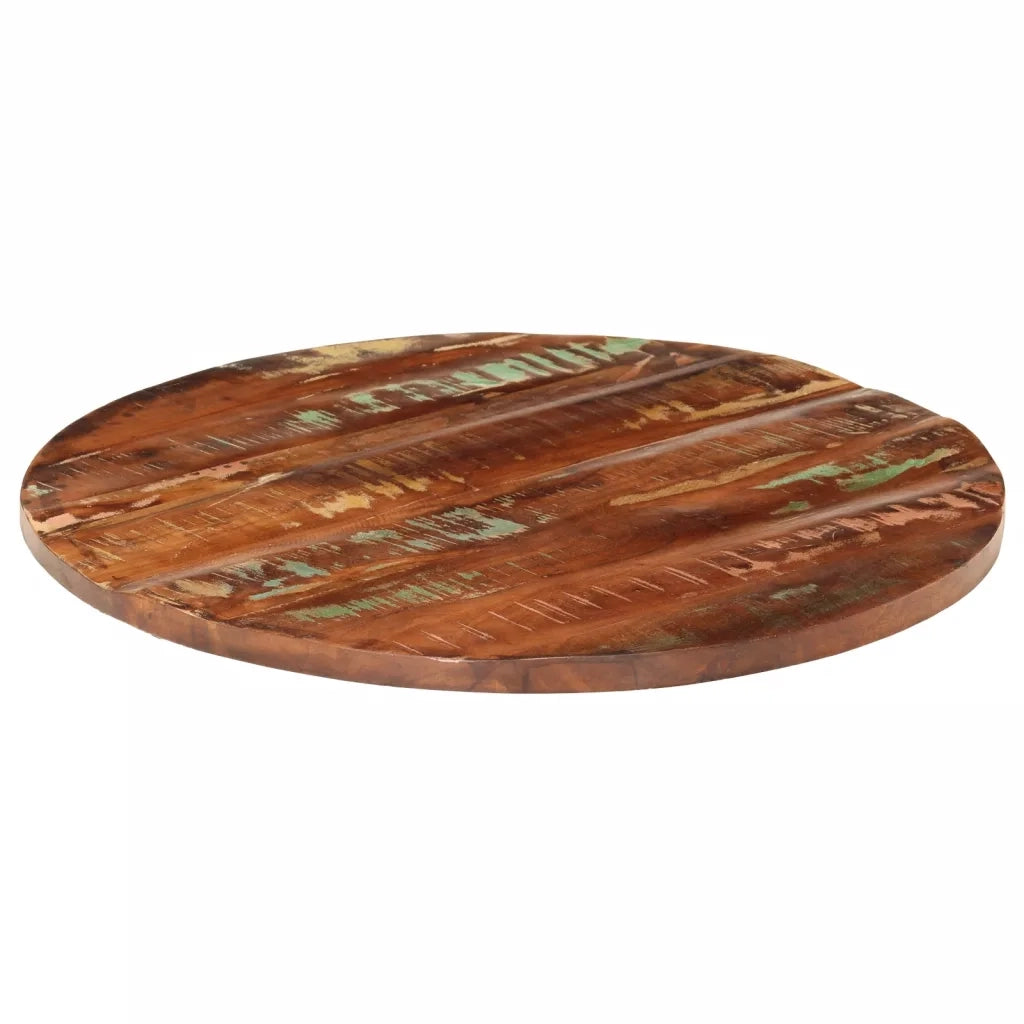 Piano per Tavolo Ã˜ 70x2,5 cm Rotondo Legno Massello di Recupero