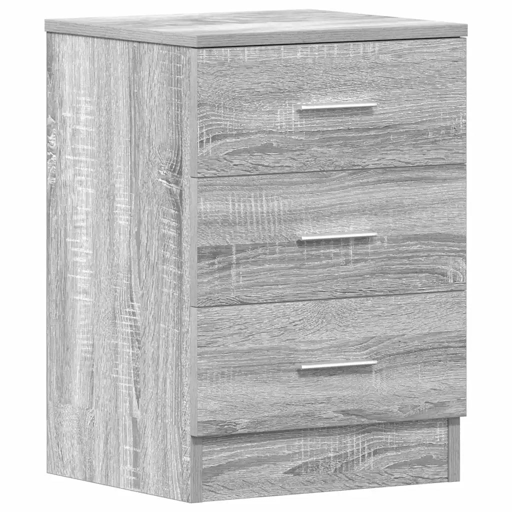 Comodino Grigio Sonoma 38x35x56 cm in Legno Multistrato 815323