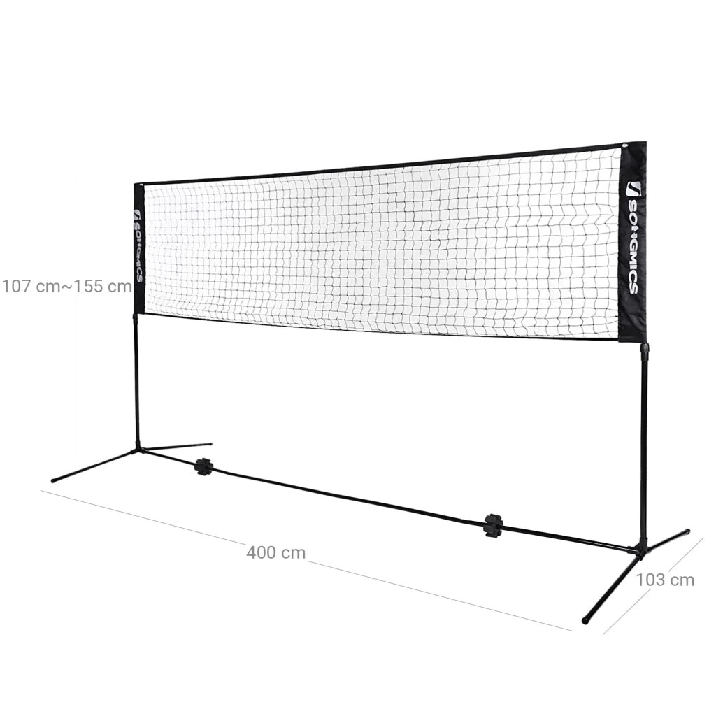 Rete tennis badminton su gambe regolabile in altezza da 90 a 155 cm (modello family) 4 mt 12_0002005
