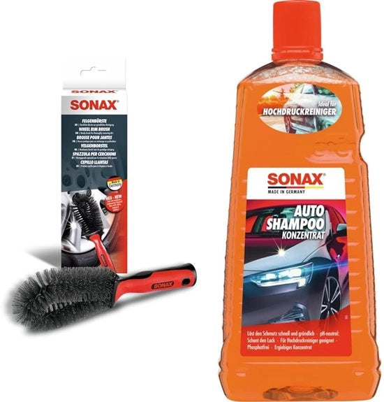 Set di spazzole per ruote (1 pezzo) & shampoo auto concentrato (2 litri) penetra in profondità e rimuove la sporcizia in modo radicale senza danneggiare il rivestimento di cera. | Articolo nr. 03145410
