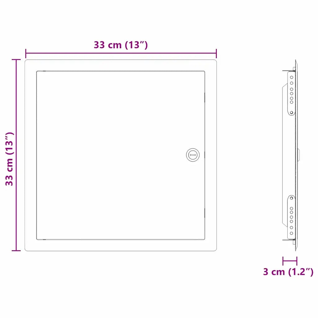 Pannello di Accesso Bianco 33 x 33 x 3 cm Acciaio CFW4975693