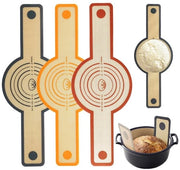 3 pezzi di mattonella in silicone per Dutch Oven, mattonella antiscivolo riciclabile con manici lunghi, resistente al calore fino a 240°C, facile da pulire per impasti di pane, biscotti rotondi e ovali.