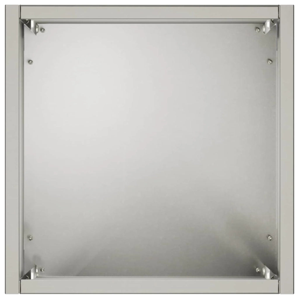 Vaso da giardino 2 pz Argento 20 x 20 x 50 cm Acciaio Inox 8005311