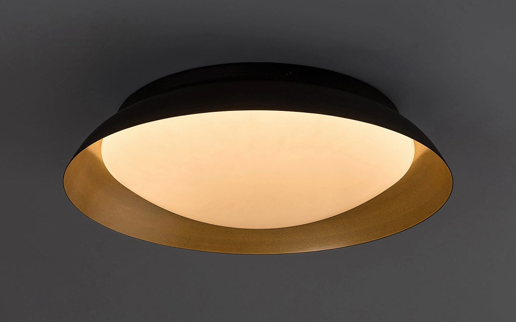 Plafoniera LED moderna nero-oro rotonda Ø40 24W Rabalux Hafsa