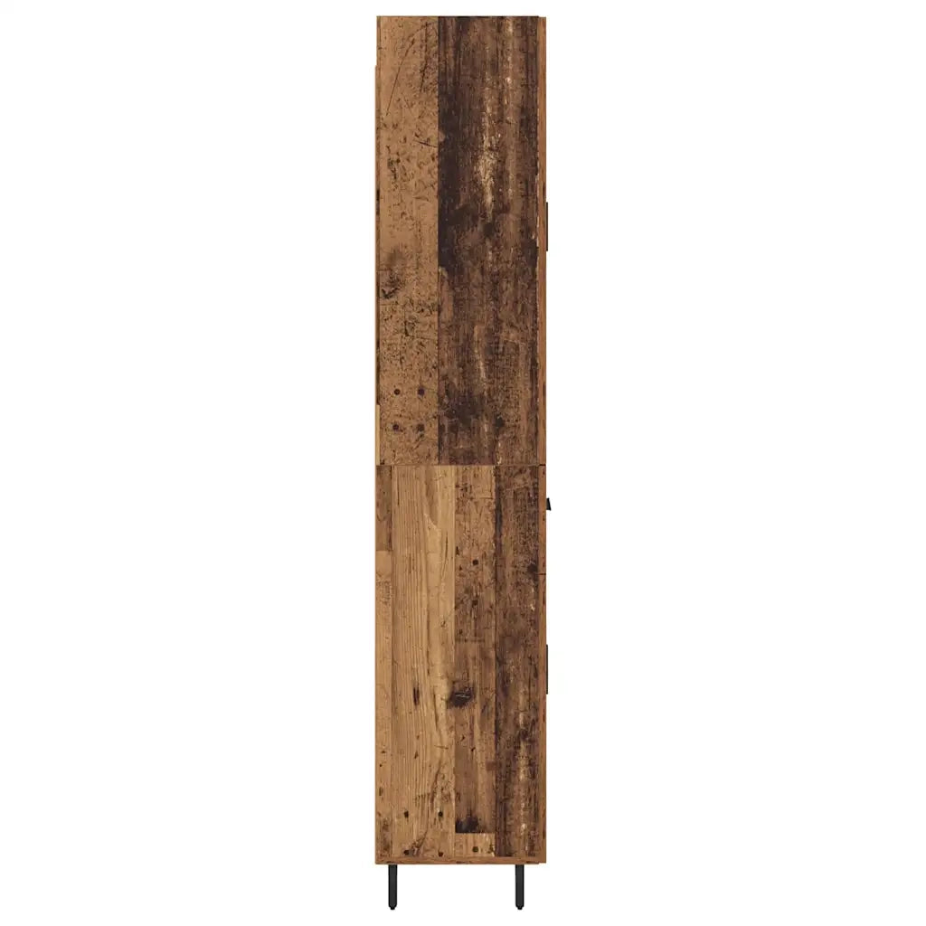 Credenza 2 pcs Legno vecchio Legno Stratificato e Vetro 3415750