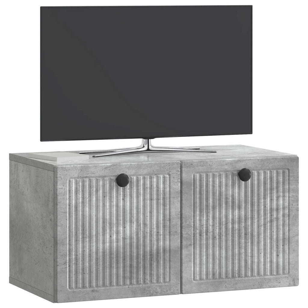 Mobile Porta TV da Muro Grigio Cemento 59,5 x 31 x 30 cm