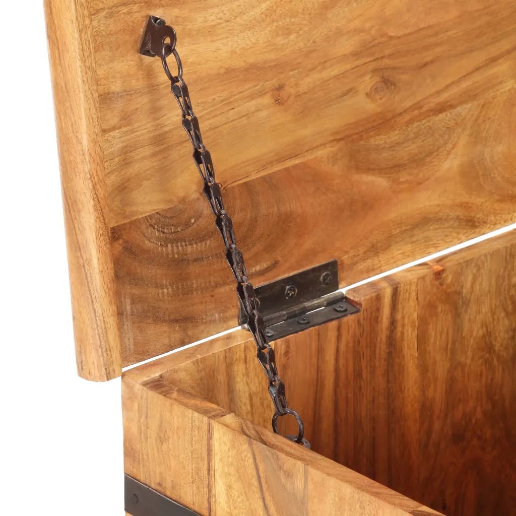 Baule 90x40x40 cm in Legno Massello di Acacia cod mxl 38278