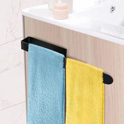 Sostegno per asciugamani senza perforazione - Acciaio inossidabile - 37 cm - Nero