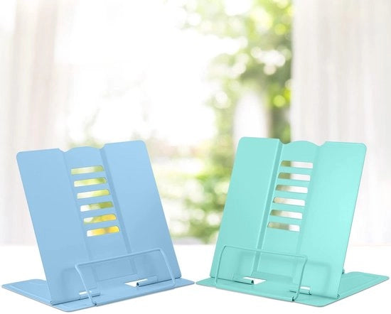 Supporto Librario Multifunzionale Leggero - Regolabile - 2 Pezzi - Custodia Libri/Cookbook - Tablet/Telefono Cellulare - Utilizzo Versatile - Supporto Librario