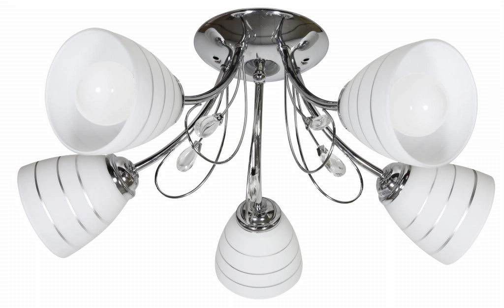 Lampadario Candellux Simpli 35-63854 5xE27 cromo vetro