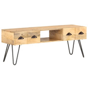 Mobile TV multimediale mensola per TV credenza per TV sala da pranzo soggiorno camera da letto 120 x 35 x 45 cm legno massello di mango marrone 02_0025864