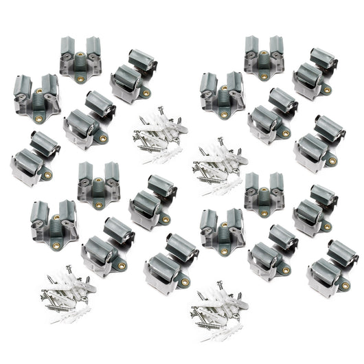 20x Ganci per scope Appendiscope da parete Portascopa In acciaio