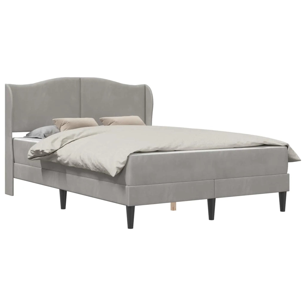 Struttura del letto Grigio Chiaro 140 x 200 cm Velluto