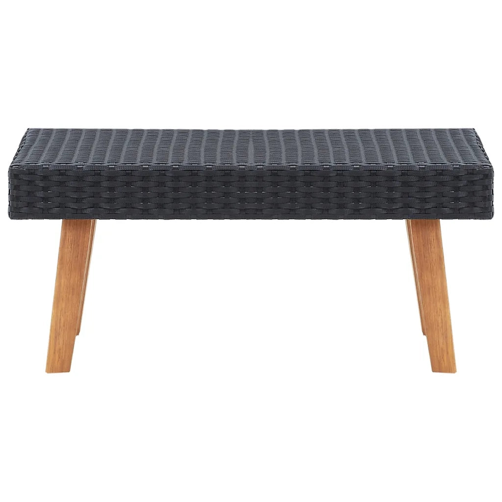 Set Divani da Giardino 4 pz con Cuscini in Polyrattan Nero cod mxl 37952