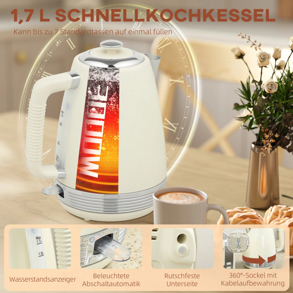 Set bollitore e tostapane ¨C zephmum ¨C 1,7L 2200W 4 fessure