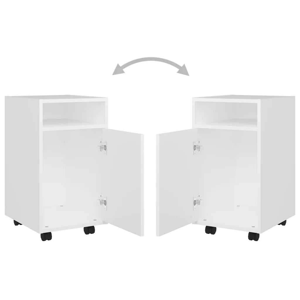 Credenza con Ruote-Buffet-Armadio da cucina Bianca 33x38x60 cm in Legno Multistrato