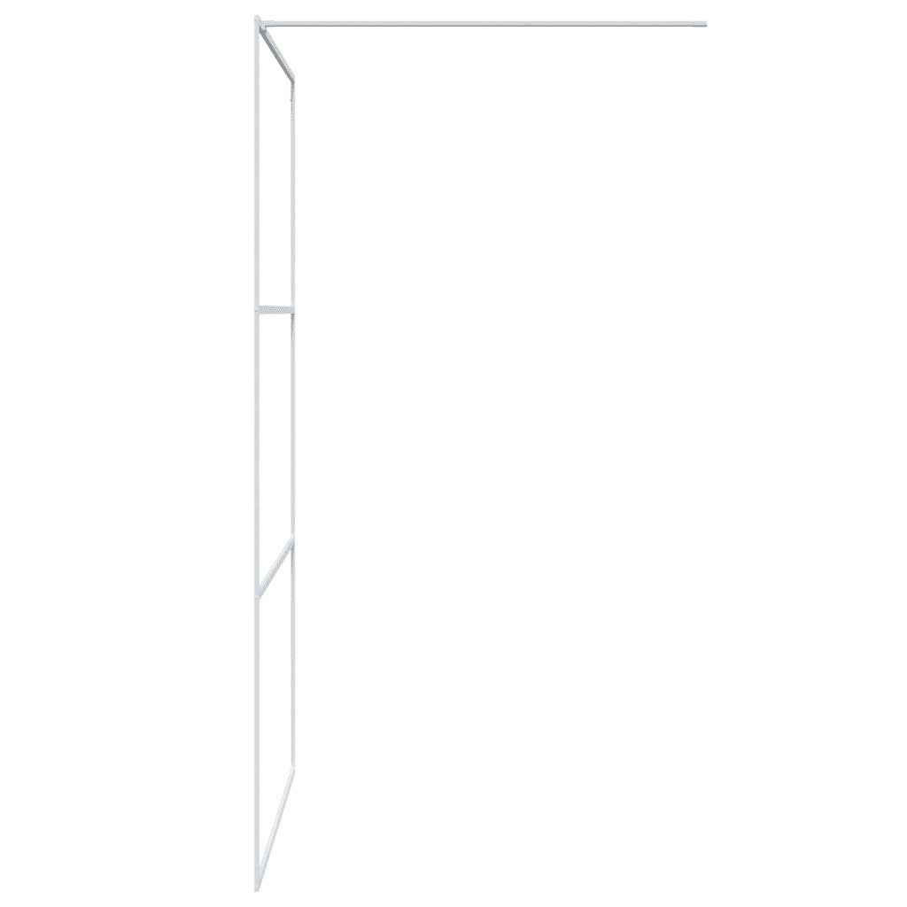 Parete Doccia Walk in Bianca 115x195 cm Vetro Trasparente ESG 152123